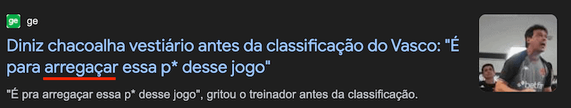 Brazilian news example where arregaçar means to crush or wreck